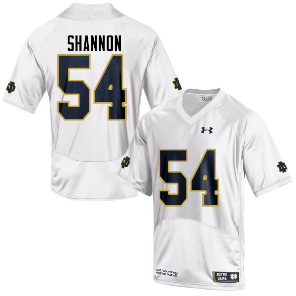 Men's NCAA Notre Dame Fighting Irish #54 John Shannon Stitched College Under Armour Authentic White Football Jersey IL10D31TV